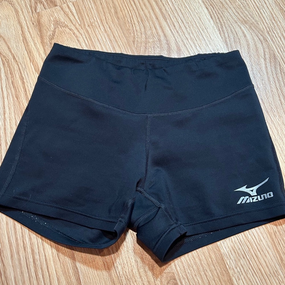 Mizuno Performance Womens‎ Small Black Volleyball Shorts Spandex Athletic Active